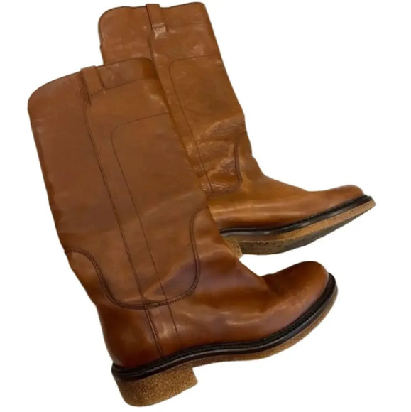 Boemos Brown Chestnut Genuine Leather Riding Boots size 37 / 6.5 - 7 - Picture 2 of 10